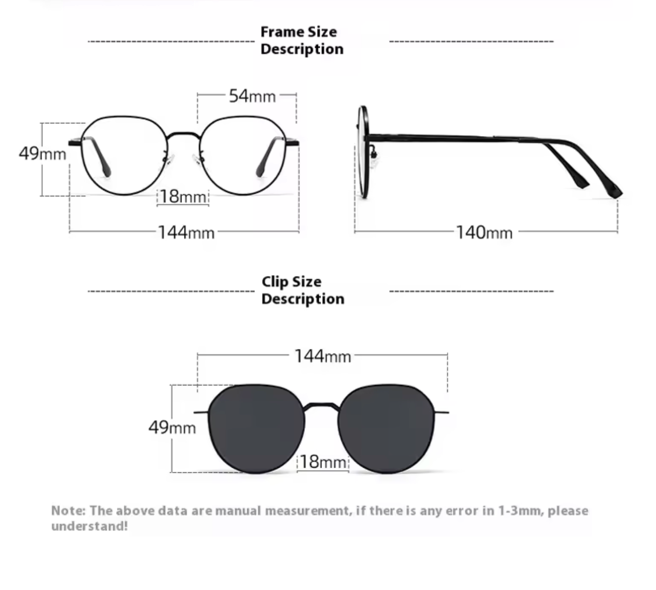 Gafas Teki® 3 en 1 con clip magnético.