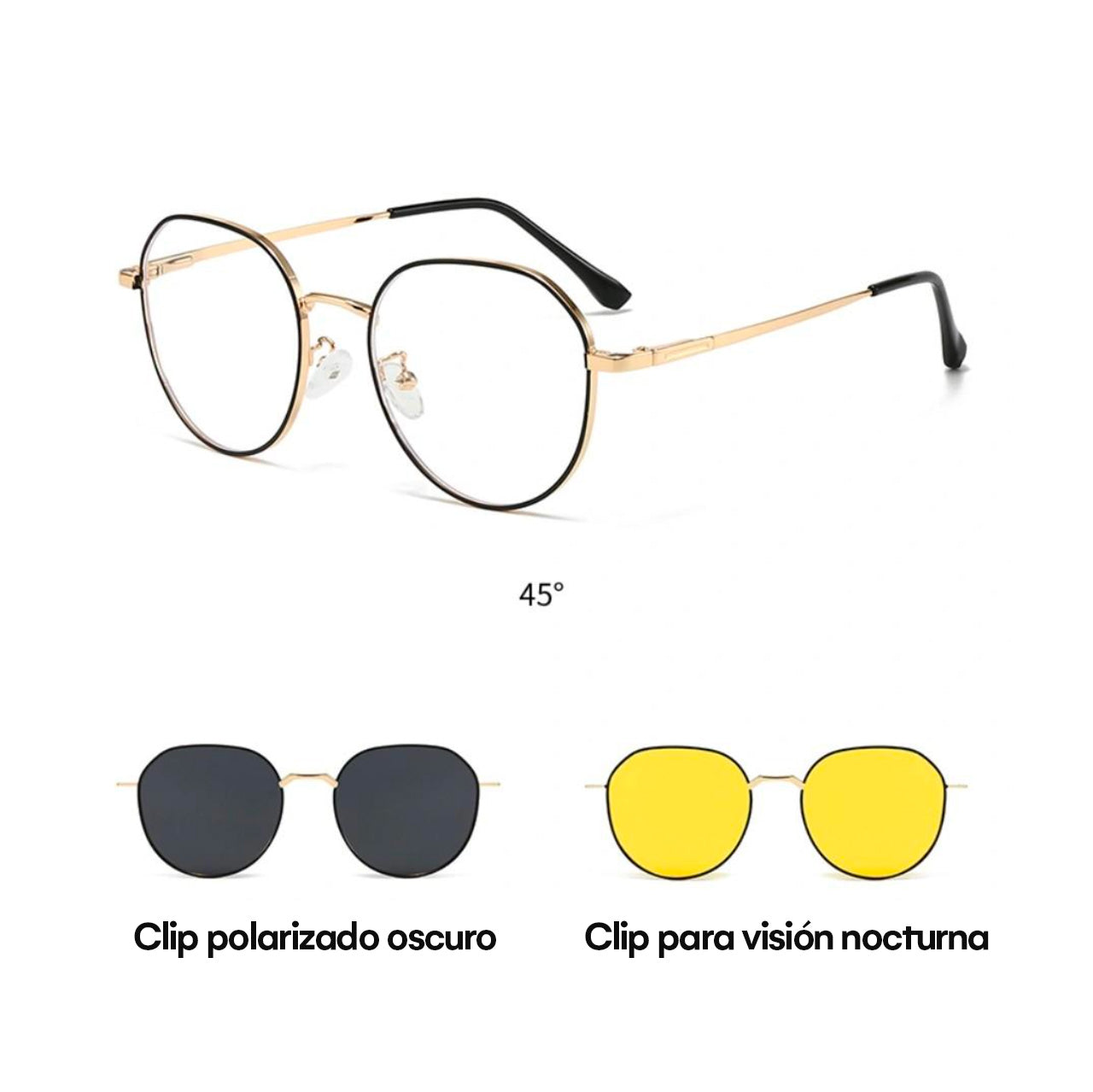 Gafas Teki® 3 en 1 con clip magnético.
