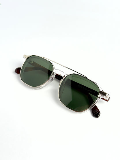 Gafas AUREA®️ 2 en 1 con clip magnético. estructura de titanio, Polarizadas y estilo Premium